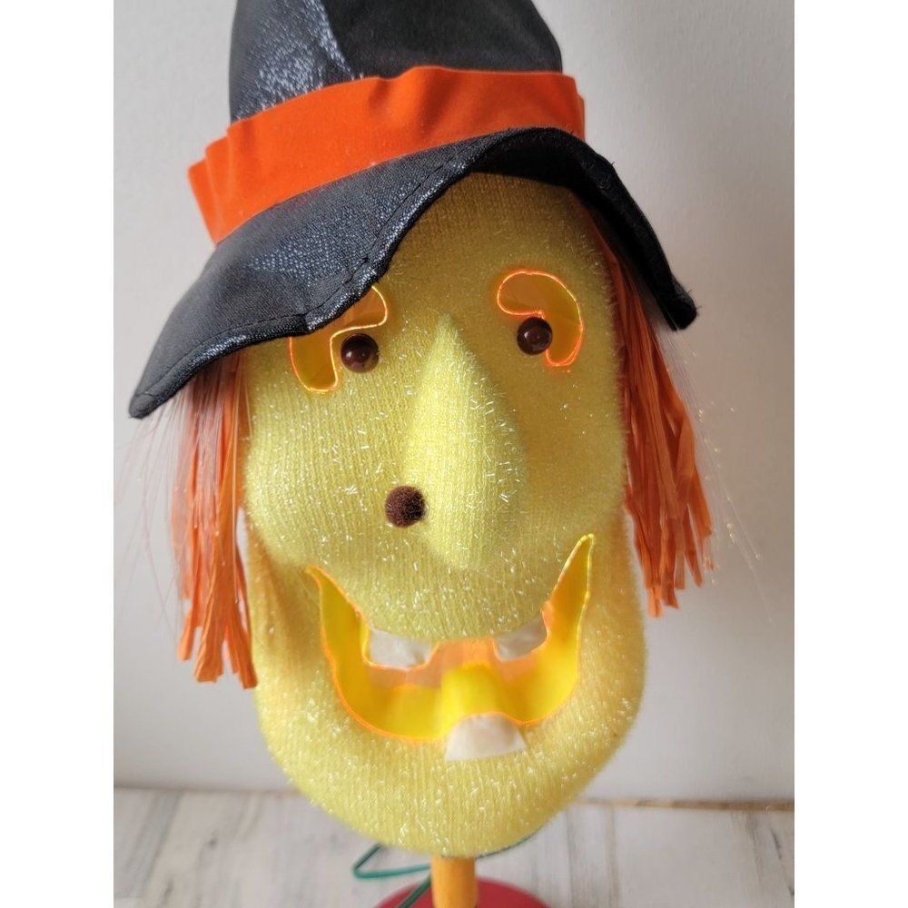 Dept 56 fiber optic Witch head 2003 Halloween home decor - Picture 4 of 11